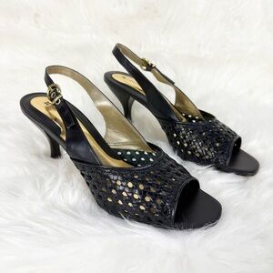 Naturalizer Slingback Leather Open Toe Heels